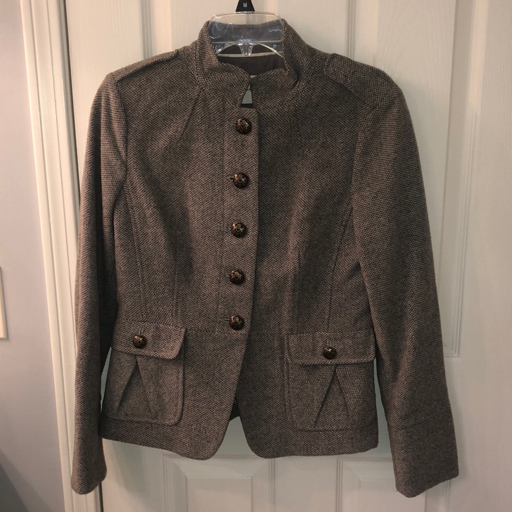 COPY - Beautiful tweed grey banana republic jacket